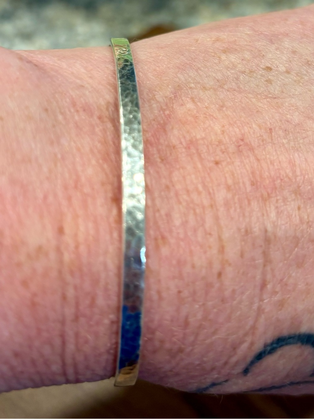 Hammered Sterling Silver Cuff Bracelet